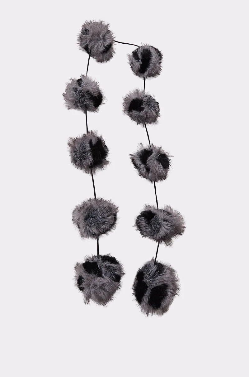 BALLS TO THE WALL FAUX FUR SCARF - Image 4