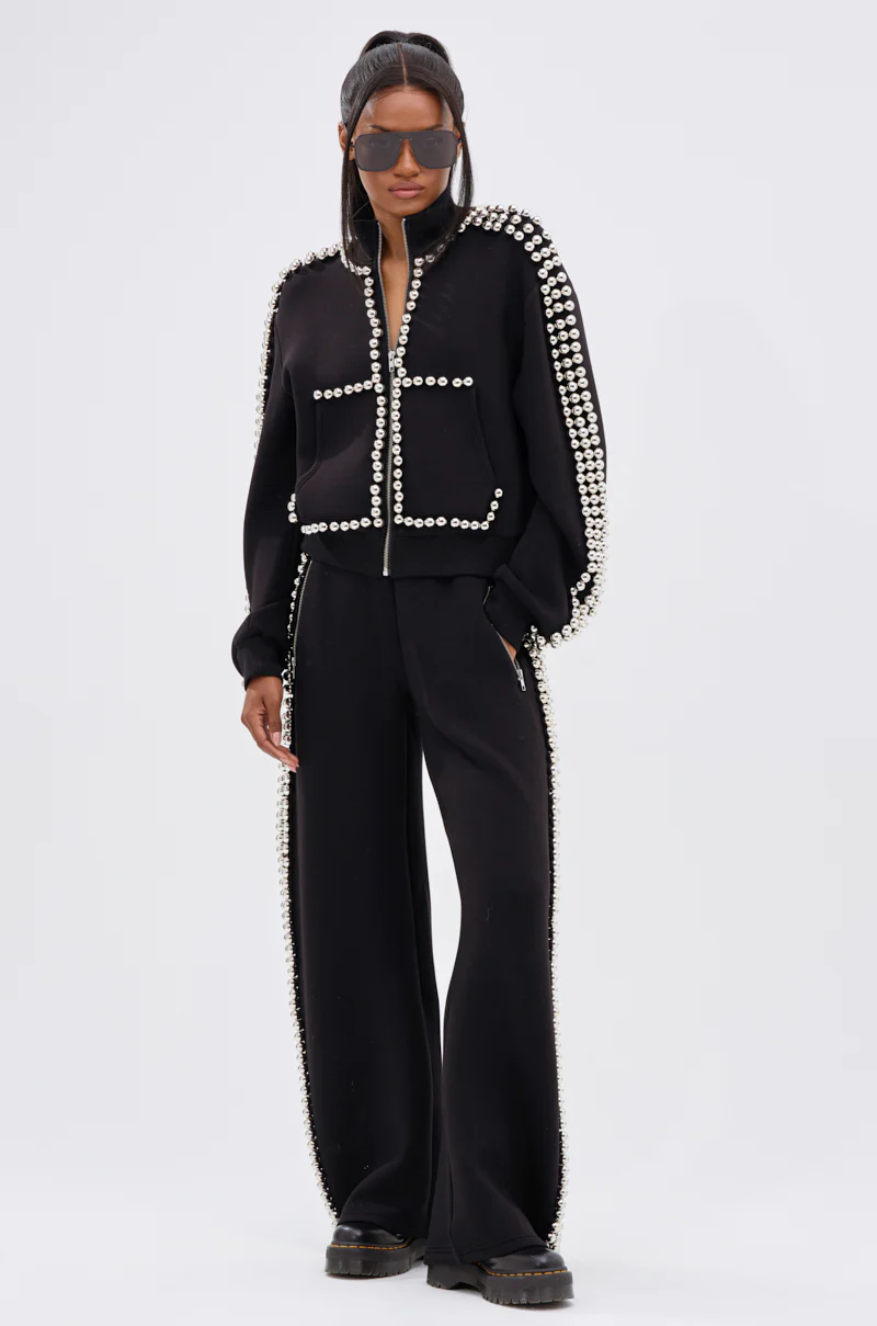 BALLS TO THE WALL ZIP UP SWEATSHIRT IN BLACK - Image 5