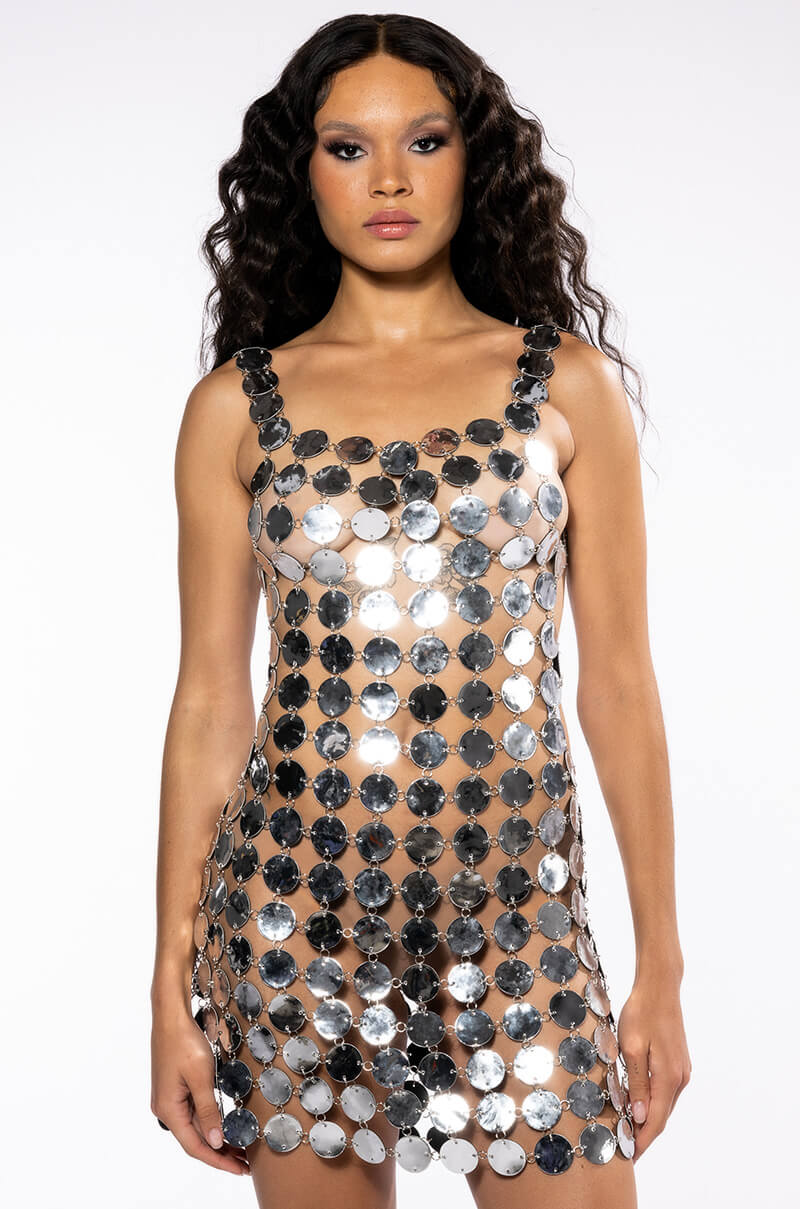 BARELY THERE COIN SIDE SLIT MINI DRESS - Image 8
