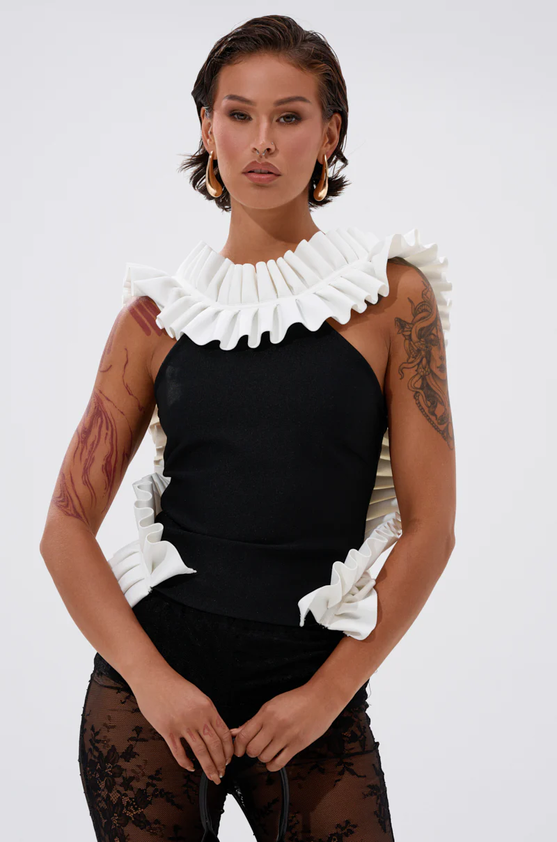 BAROQUE MOCK NECK TOP - Image 2