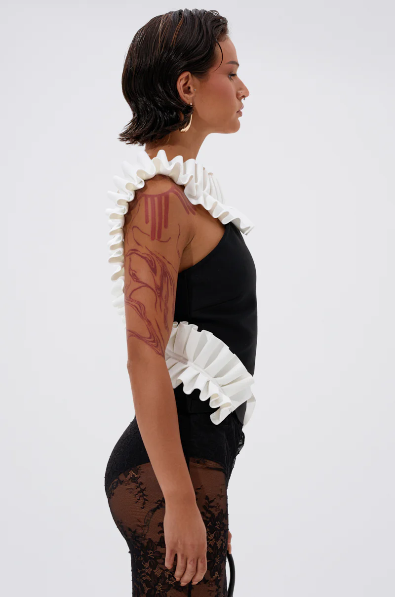BAROQUE MOCK NECK TOP - Image 3