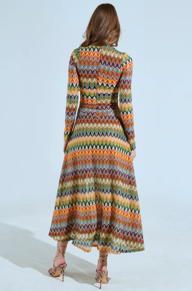 BAYLEE ABSTRACT PRINT KNIT MAXI DRESS - Image 7