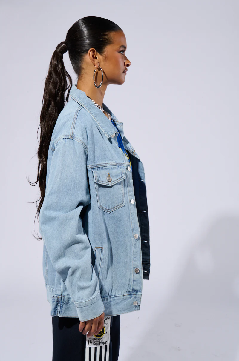 BE RIGHT BACK OVERSIZED DENIM JACKET - Image 4