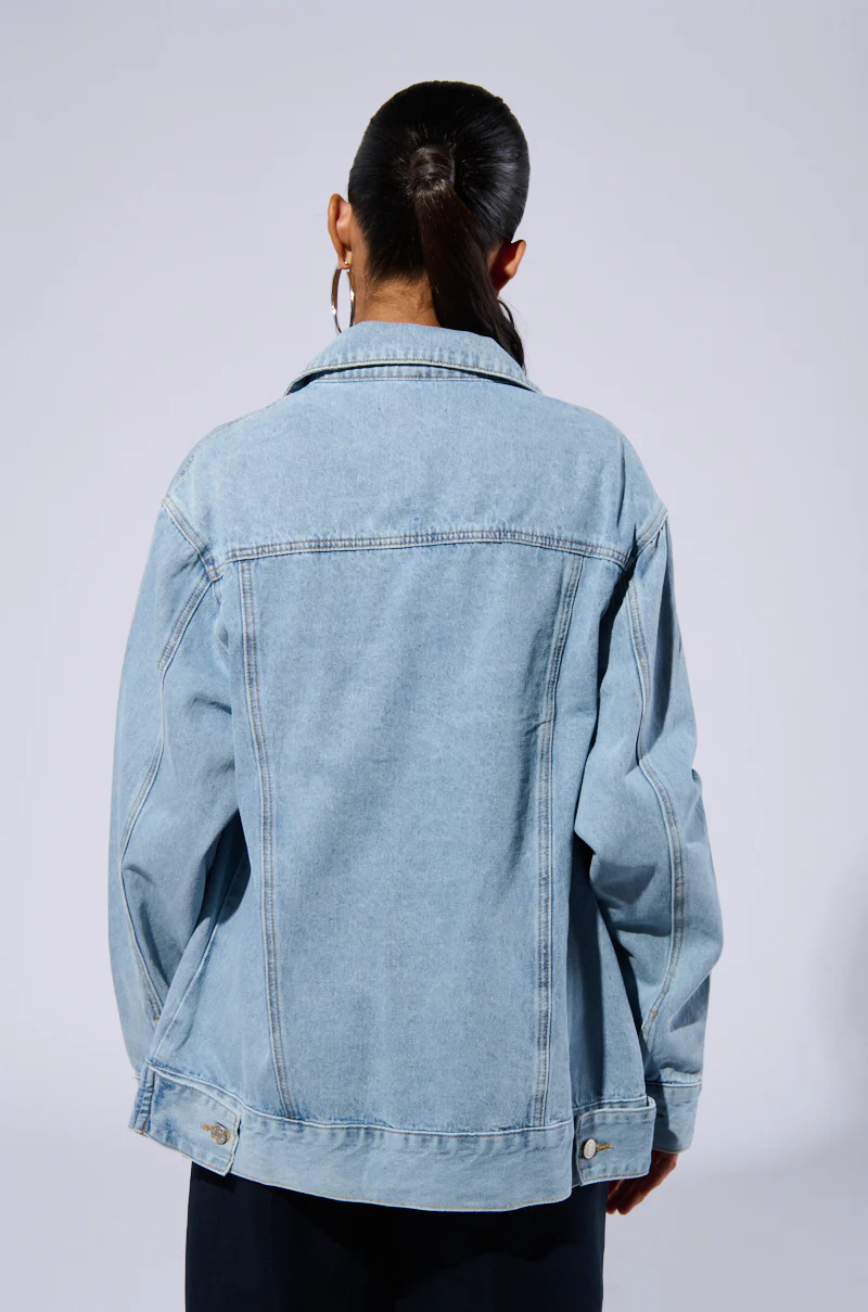 BE RIGHT BACK OVERSIZED DENIM JACKET - Image 5