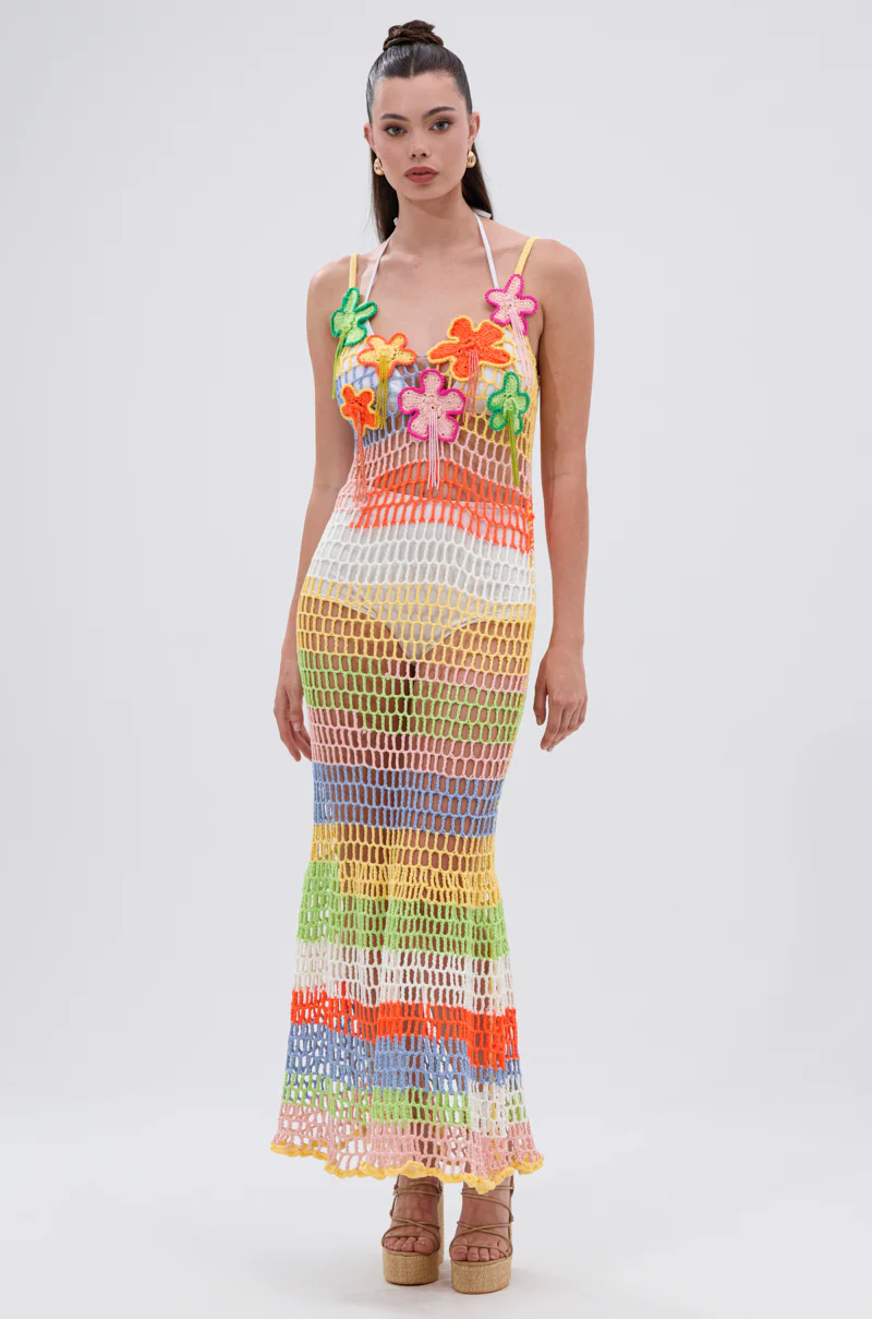 BEACHIN IT CROCHET BEADED MAXI DRESS - Image 2