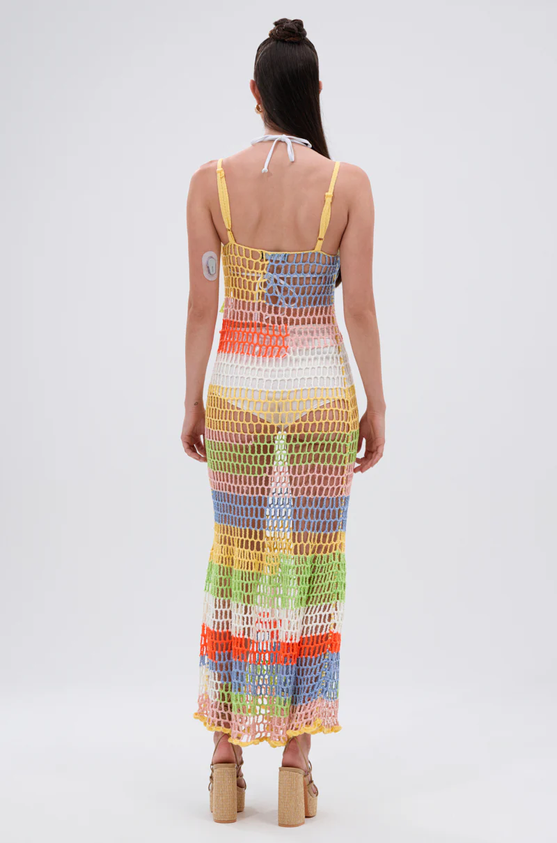 BEACHIN IT CROCHET BEADED MAXI DRESS - Image 5