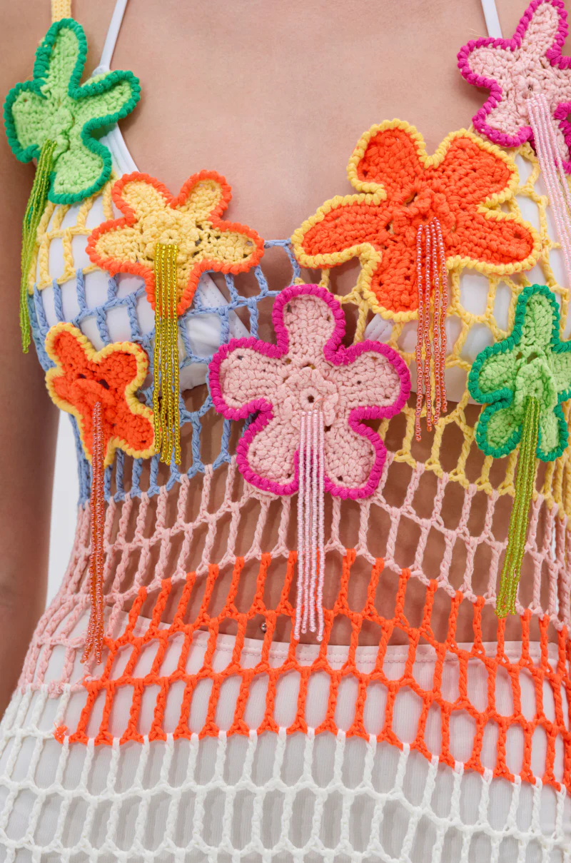 BEACHIN IT CROCHET BEADED MAXI DRESS - Image 6