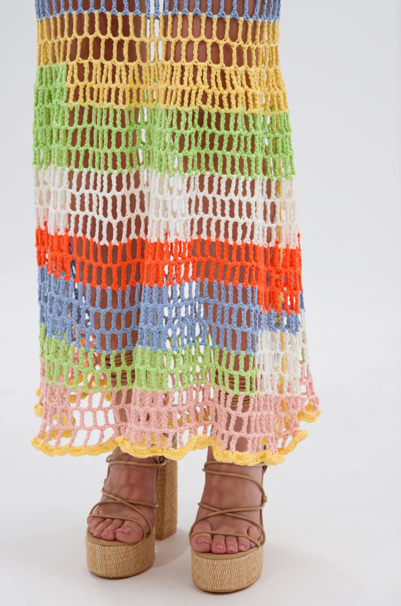 BEACHIN IT CROCHET BEADED MAXI DRESS - Image 7