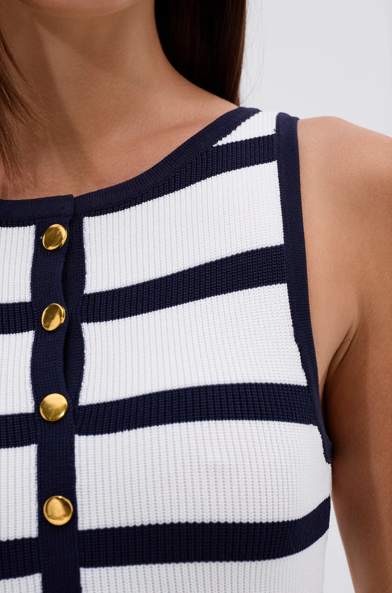 BEACHY VIBES STRIPE MINI DRESS - Image 7