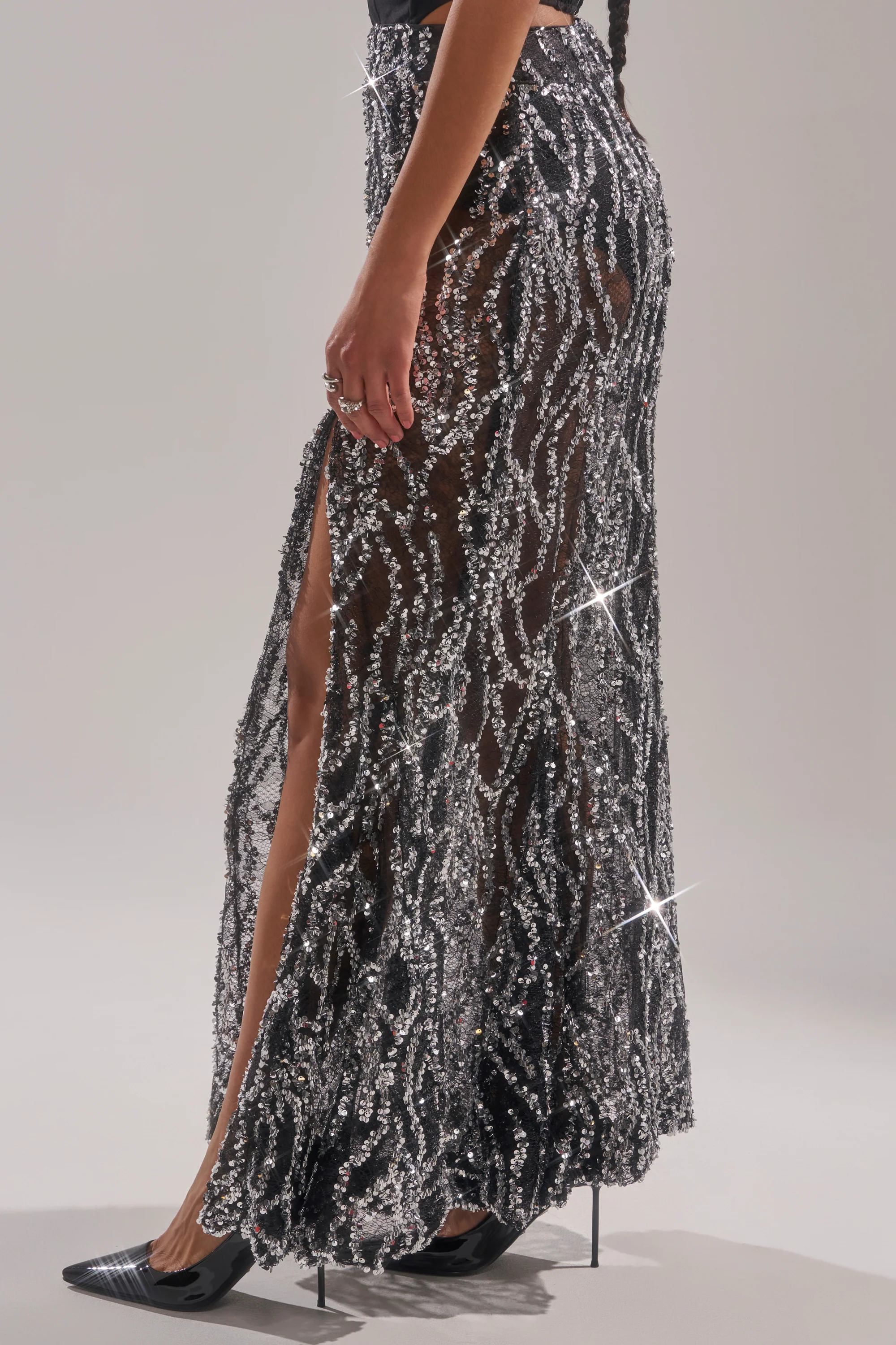 BEAUTIFUL SEQUIN MAXI SKIRT - Image 4
