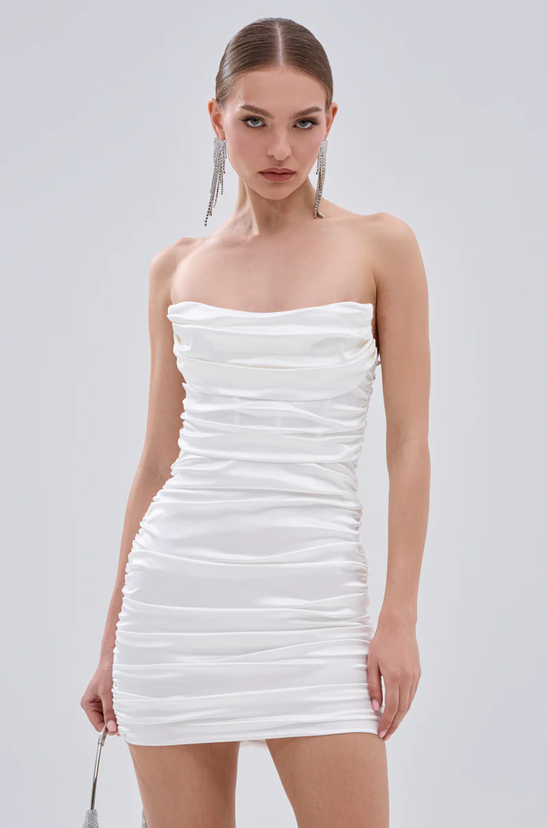 BEEN HER RUCHED MINI DRESS - Image 2
