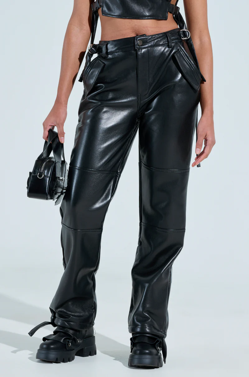 BEEN THE PRIZE FAUX LEATHER TROUSER
