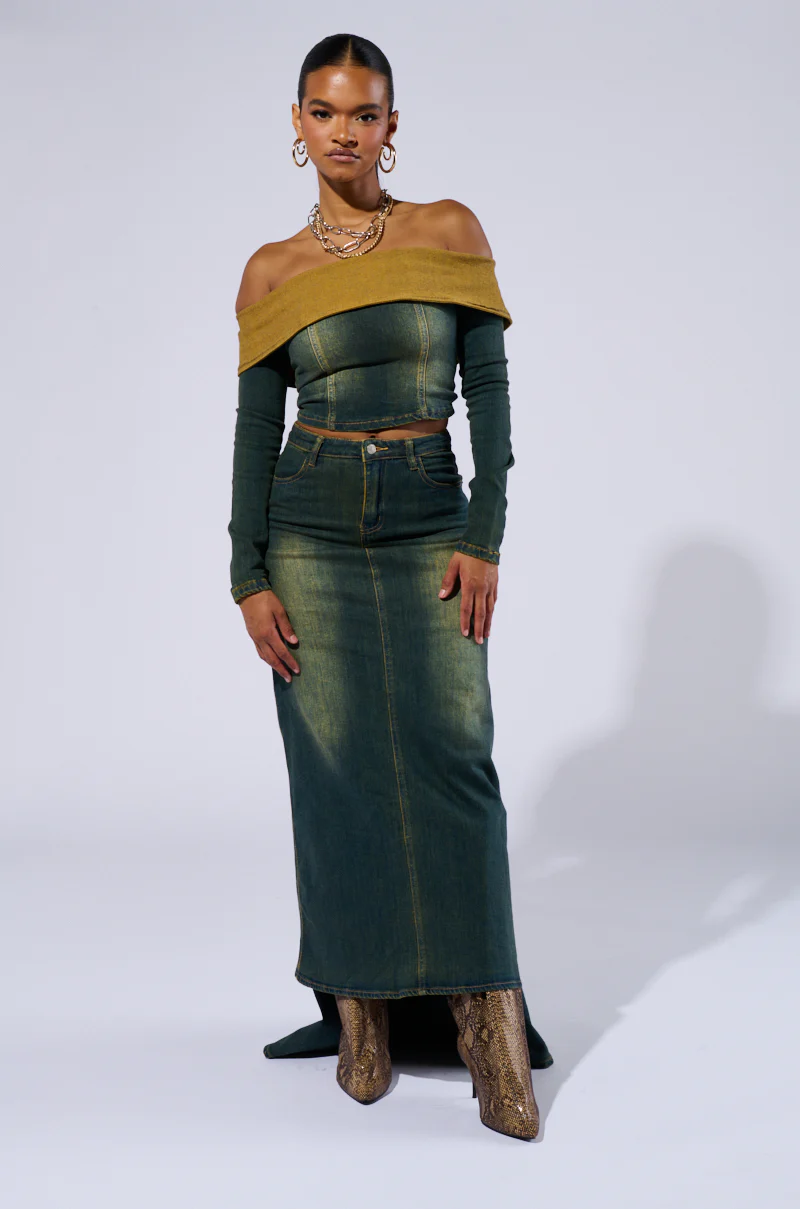 BEFORE YOU GO OFF THE SHOULDER DENIM TOP - Image 5