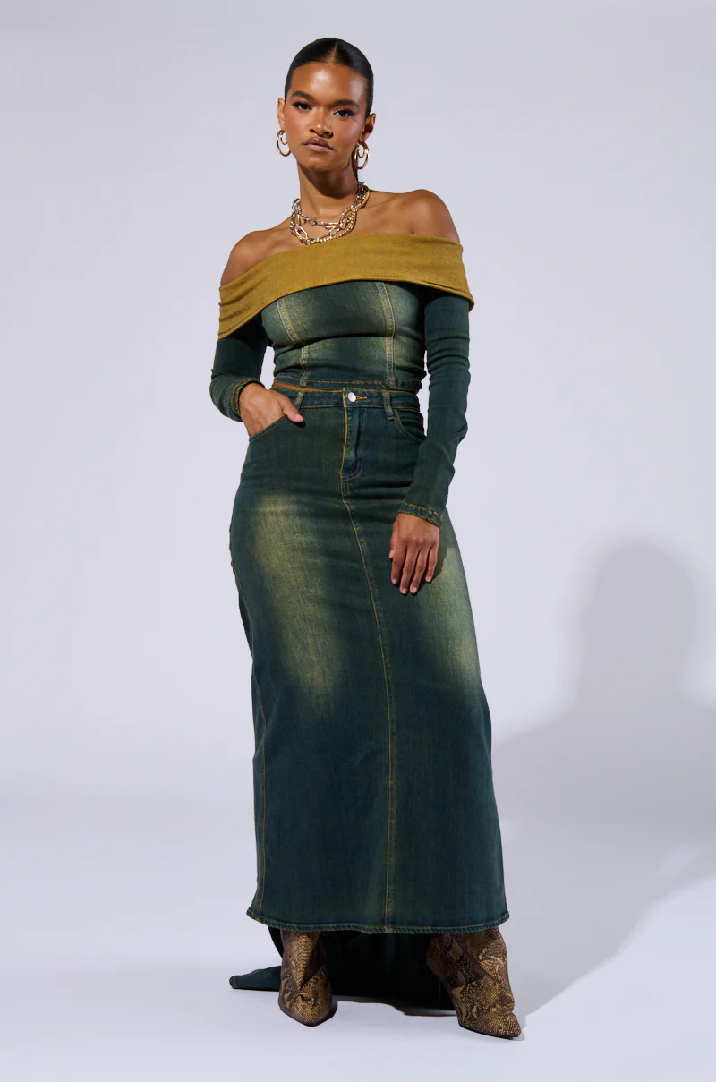 BEFORE YOU GO OFF THE SHOULDER DENIM TOP - Image 6