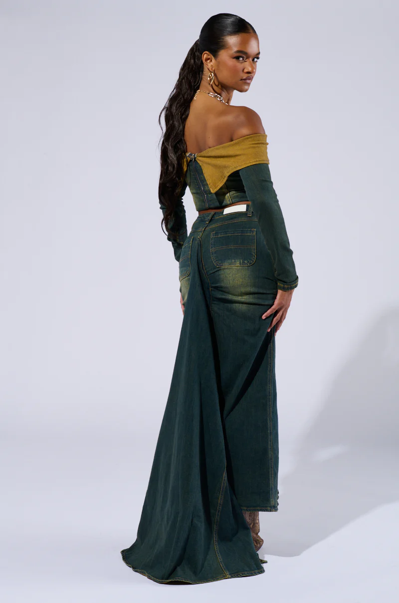 BEFORE YOU GO OFF THE SHOULDER DENIM TOP - Image 8