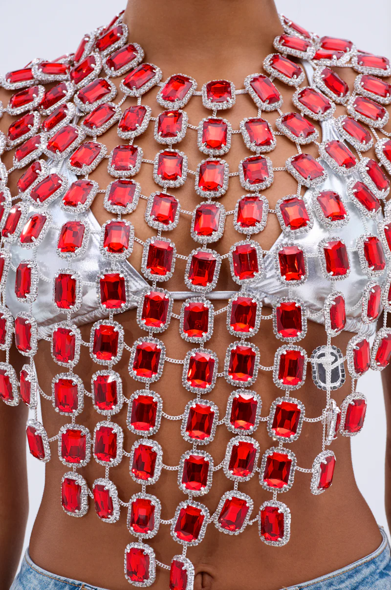 BEJEWELED RUBY SLEEVELESS TOP - Image 8