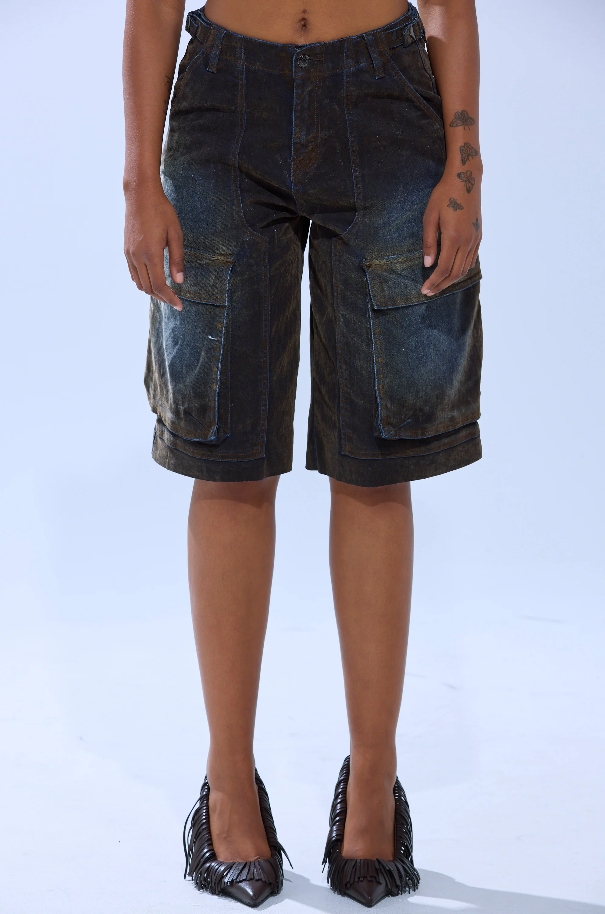 BELLA VELVET DENIM JORT - Image 3
