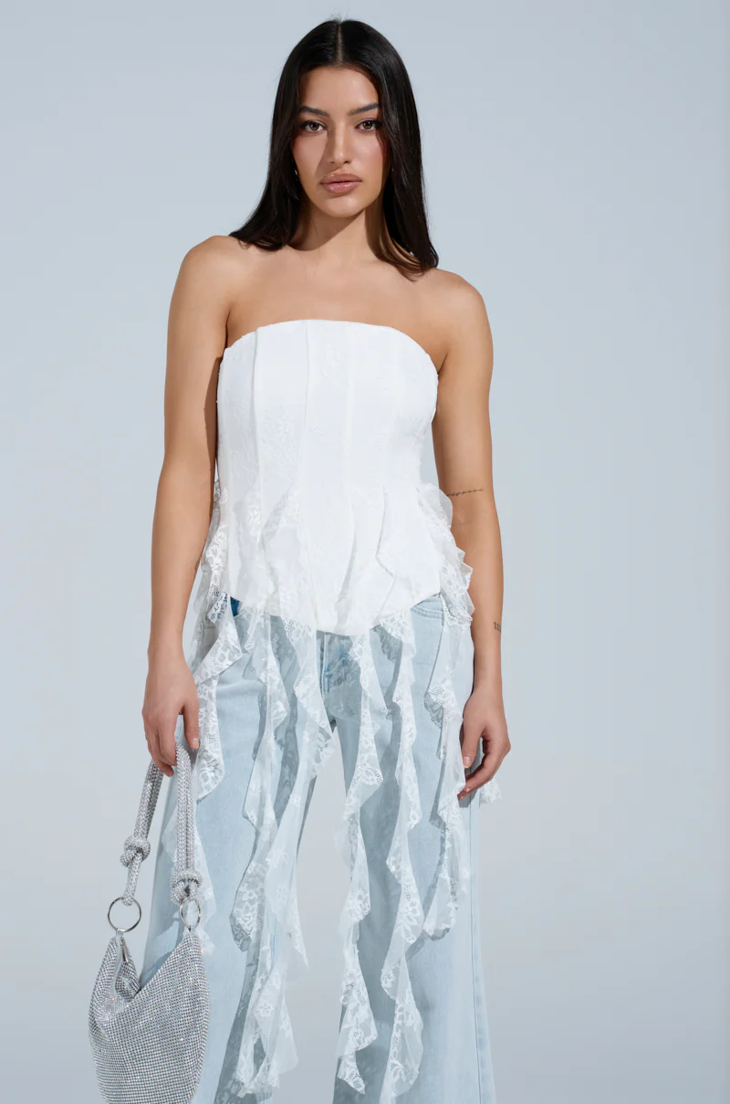 BELLE OF THE BALL LACE TRIM CORSET - Image 2