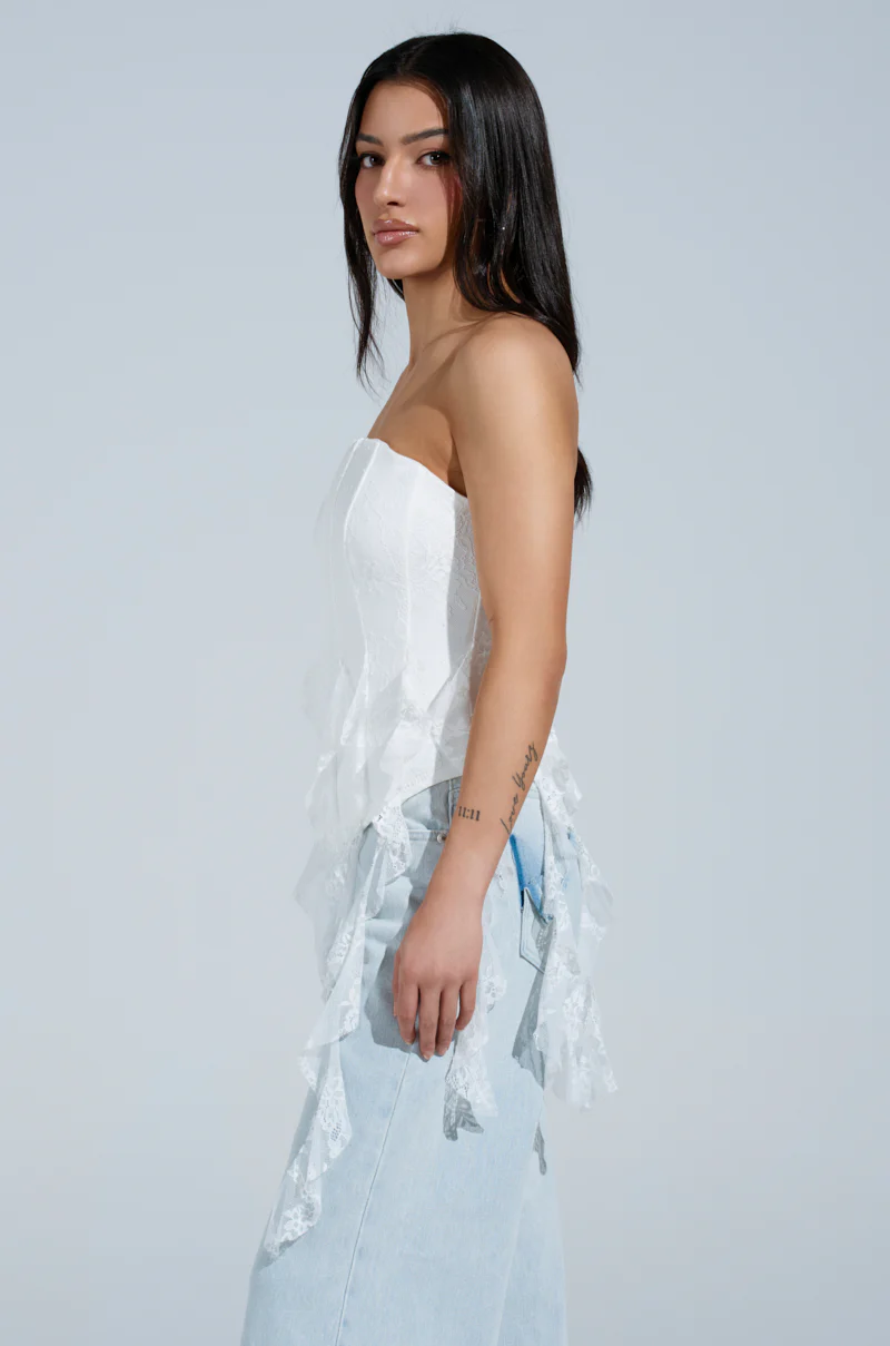BELLE OF THE BALL LACE TRIM CORSET - Image 3