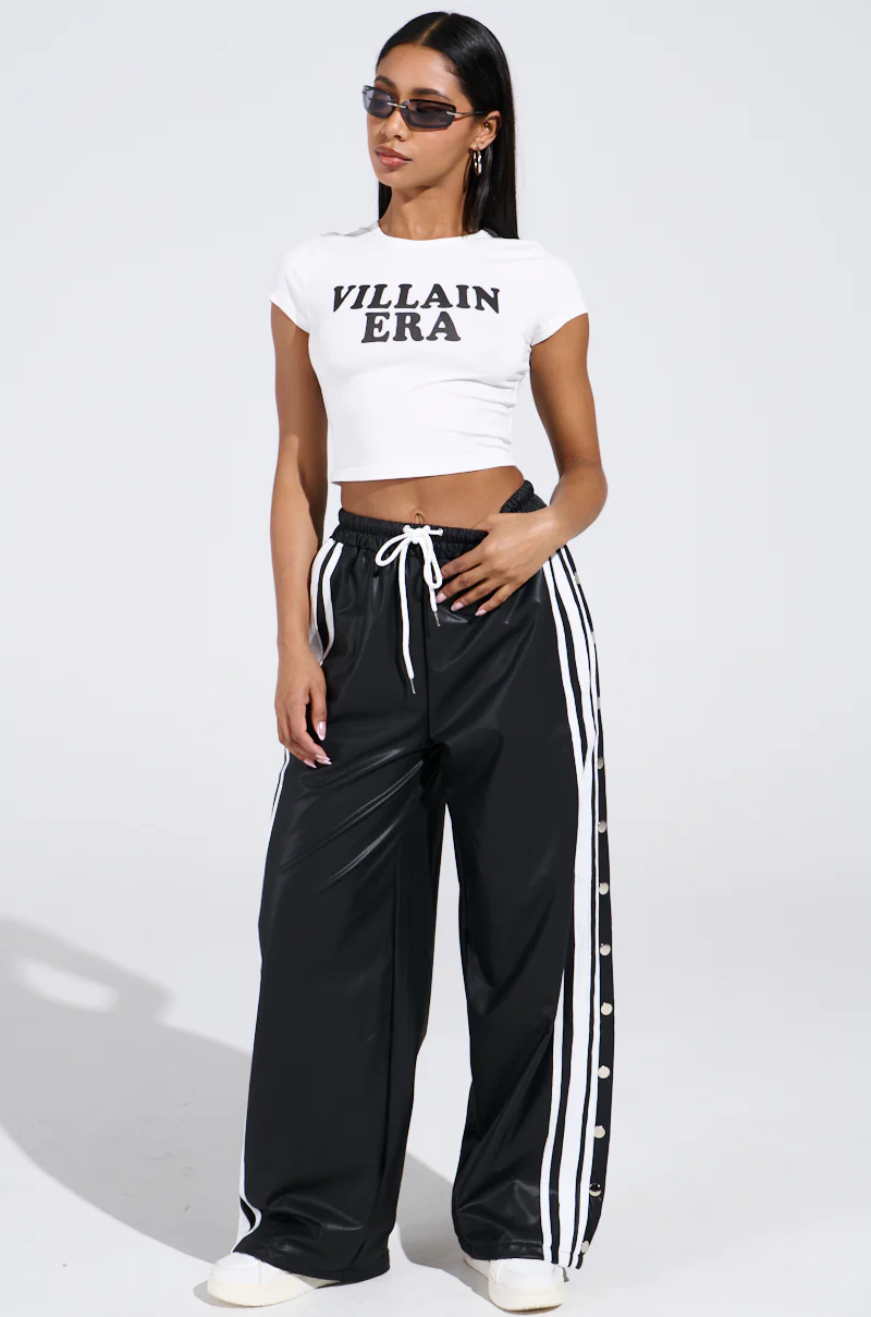 BELLERS PU TRACK PANT IN BLACK - Image 7