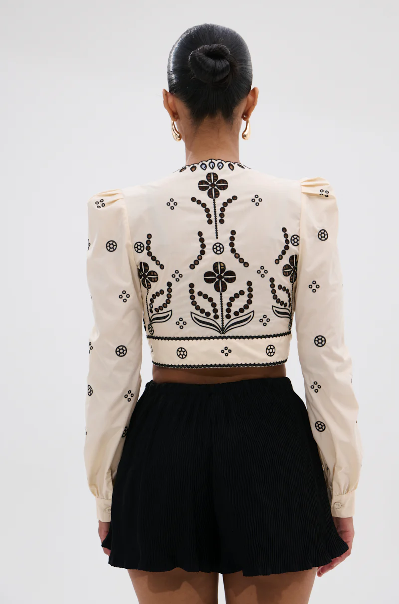 BELLINI FLORAL TIE FRONT TOP - Image 4