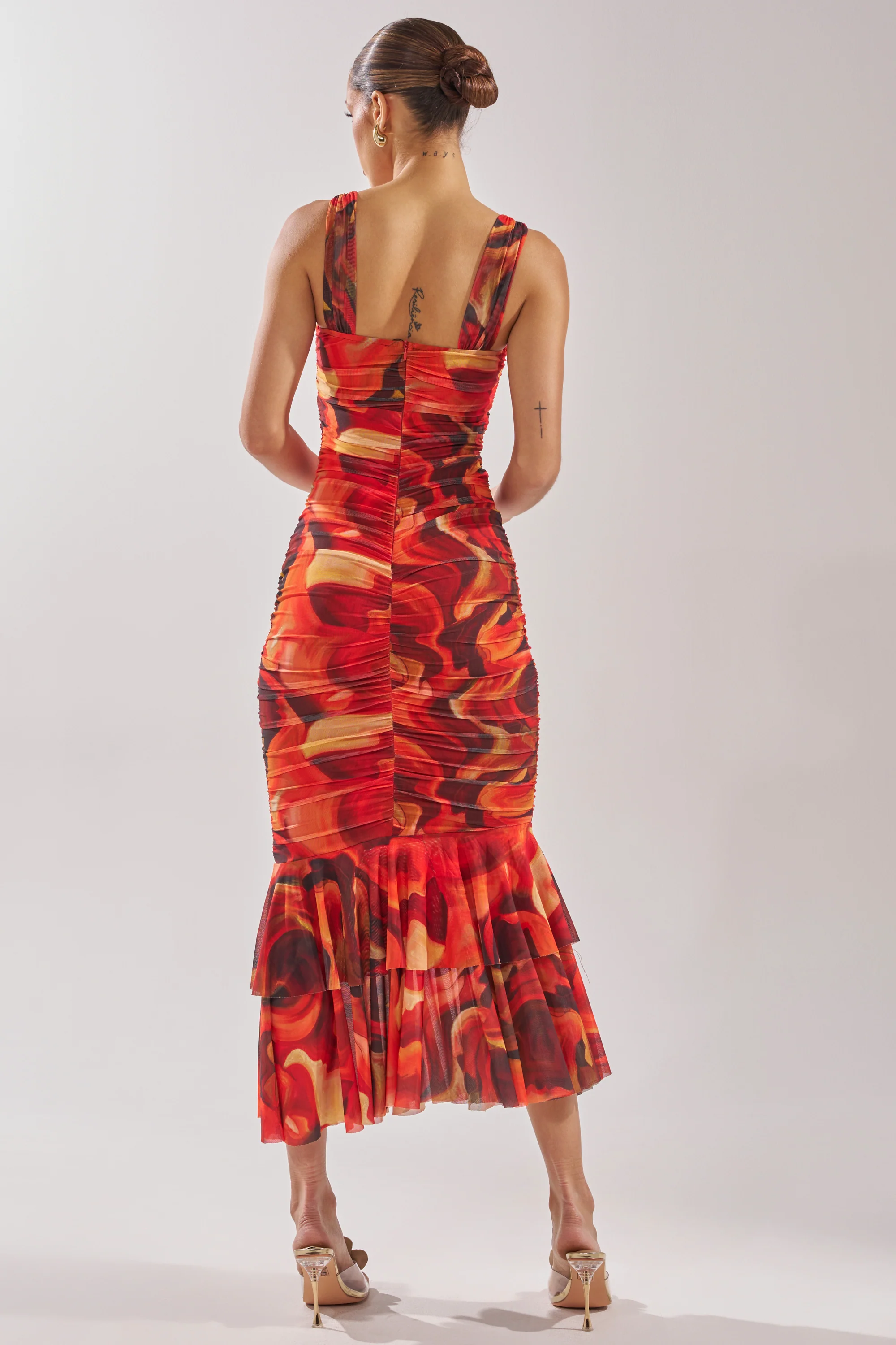 BELONG IN A MUSEUM RED MAXI DRESS - Image 6