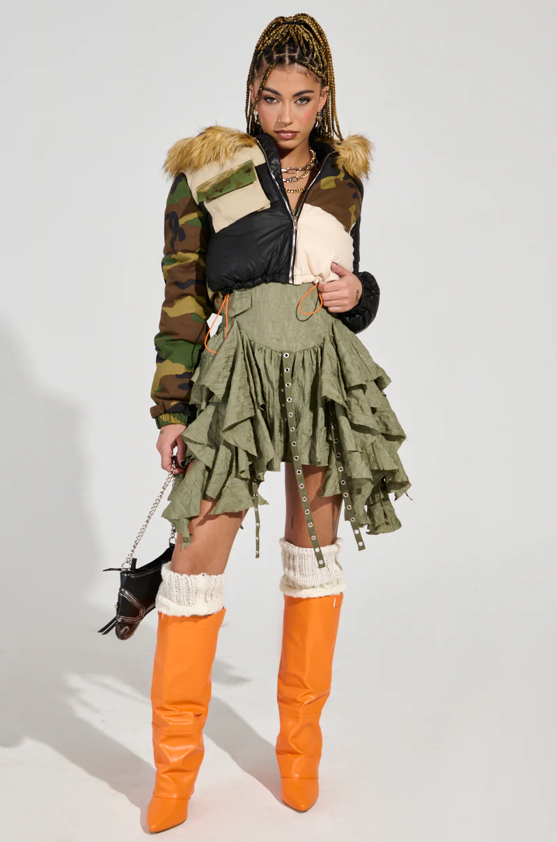 BENDITA CROPPED PATCHWORK PUFFER - Image 6