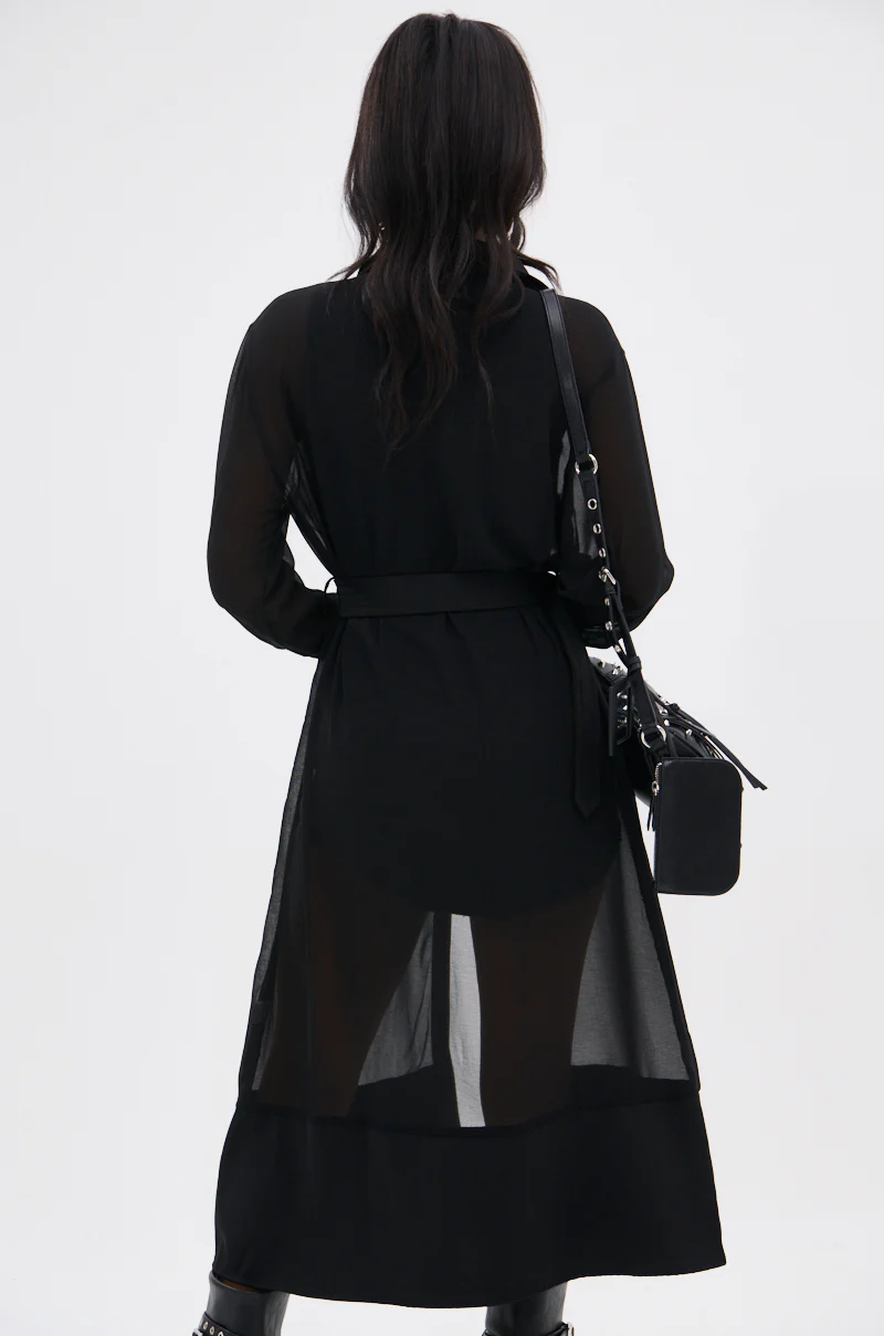 BET ON ME CHIFFON TRENCH - Image 4