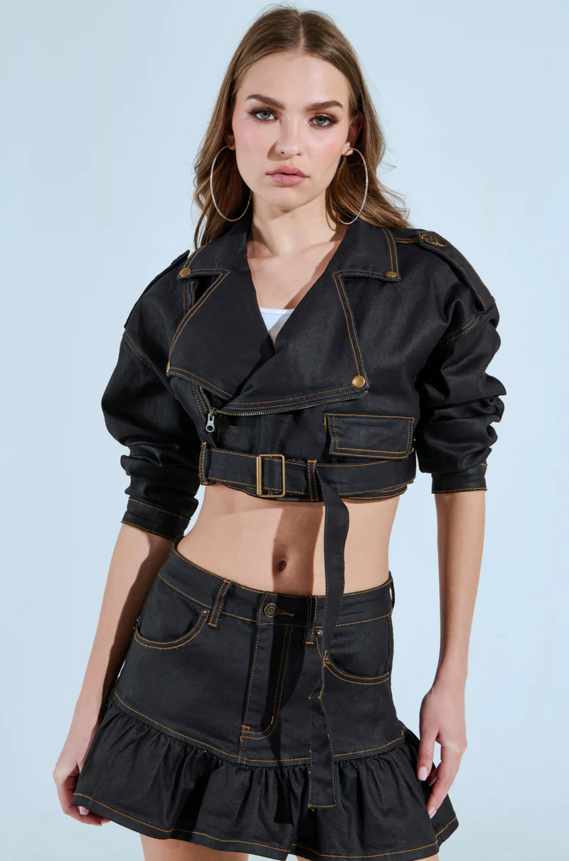 BETTER DAYS AHEAD COATED DENIM MOTO - Image 3