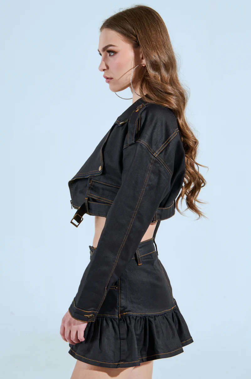 BETTER DAYS AHEAD COATED DENIM MOTO - Image 4