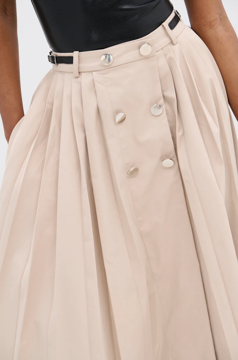 LIGHT WEIGHT TRENCH MAXI SKIRT WITH SIDE ADJUSTER - Image 9