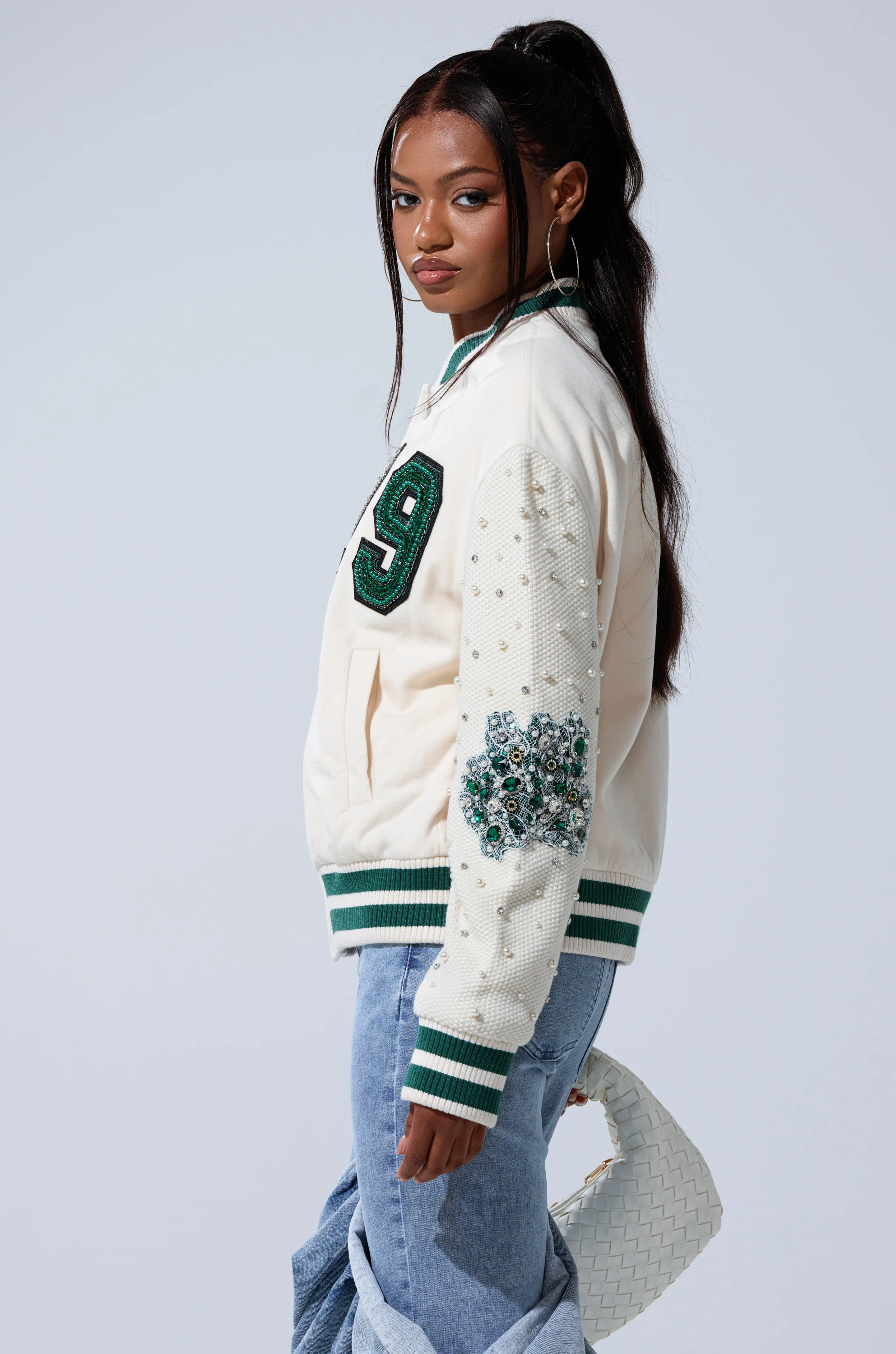 BETTER LUCK NEXT TIME EMBELLISHED BOMBER - Image 5