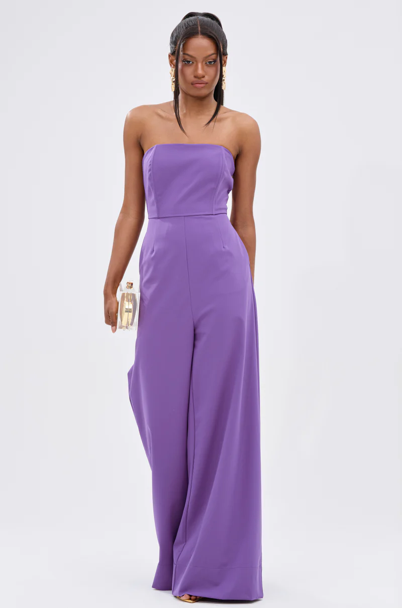 BIG BOSS ENERGY WIDE LEG JUMPSUIT IN PURPLE - Image 2