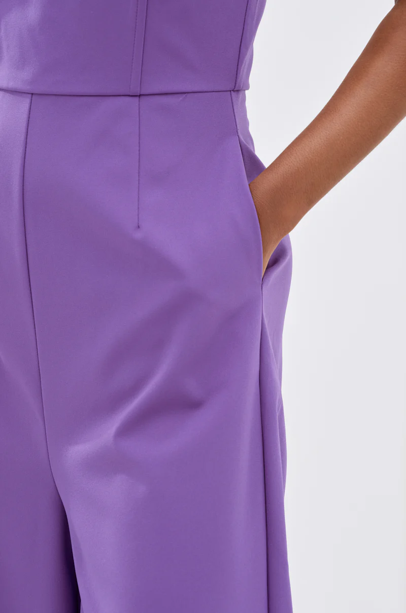 BIG BOSS ENERGY WIDE LEG JUMPSUIT IN PURPLE - Image 6