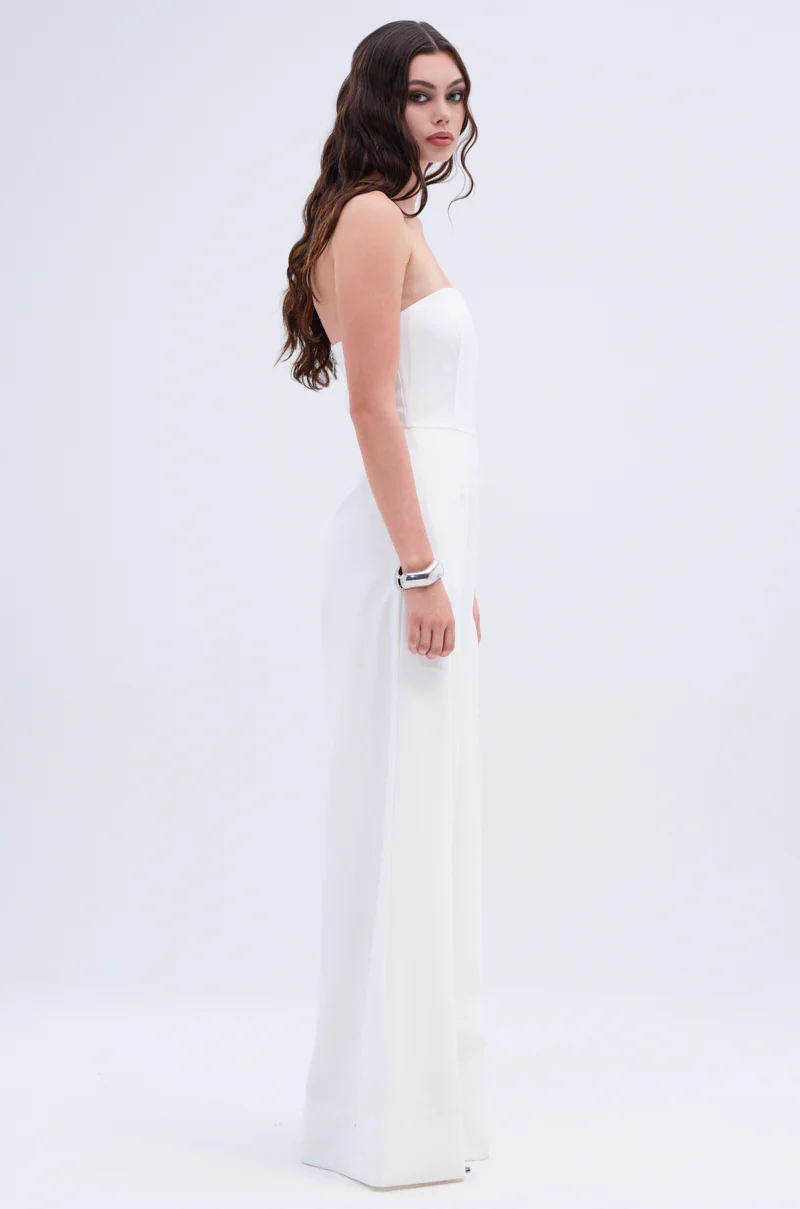 BIG BOSS ENERGY WIDE LEG JUMPSUIT IN WHITE - Image 6