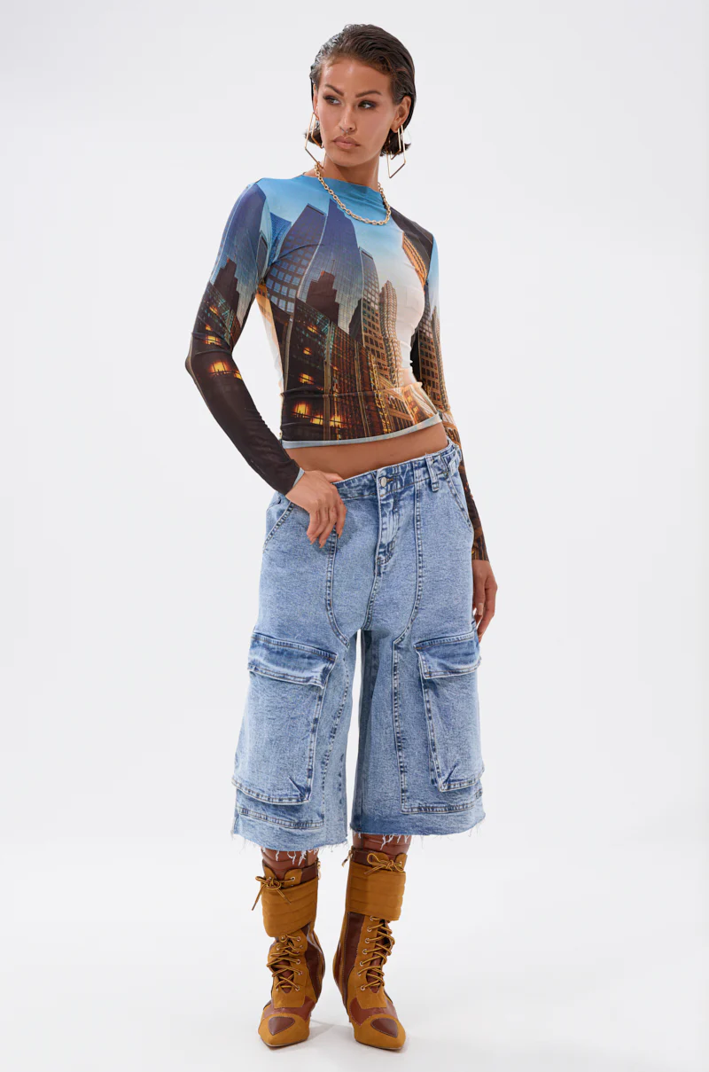 BIG CITY LONG SLEEVE MESH TOP - Image 8