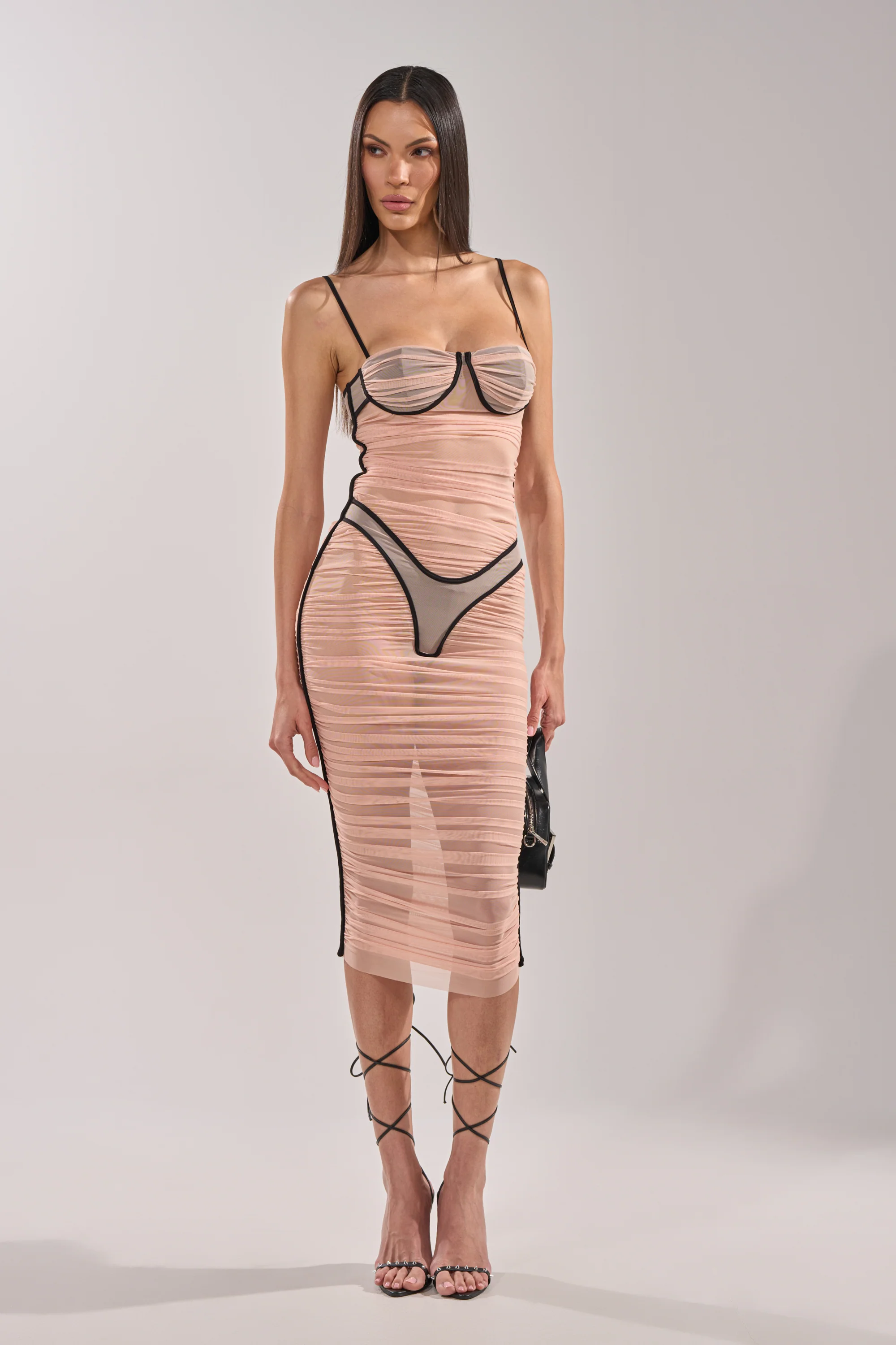 BIKINI BABE MESH MIDI DRESS
