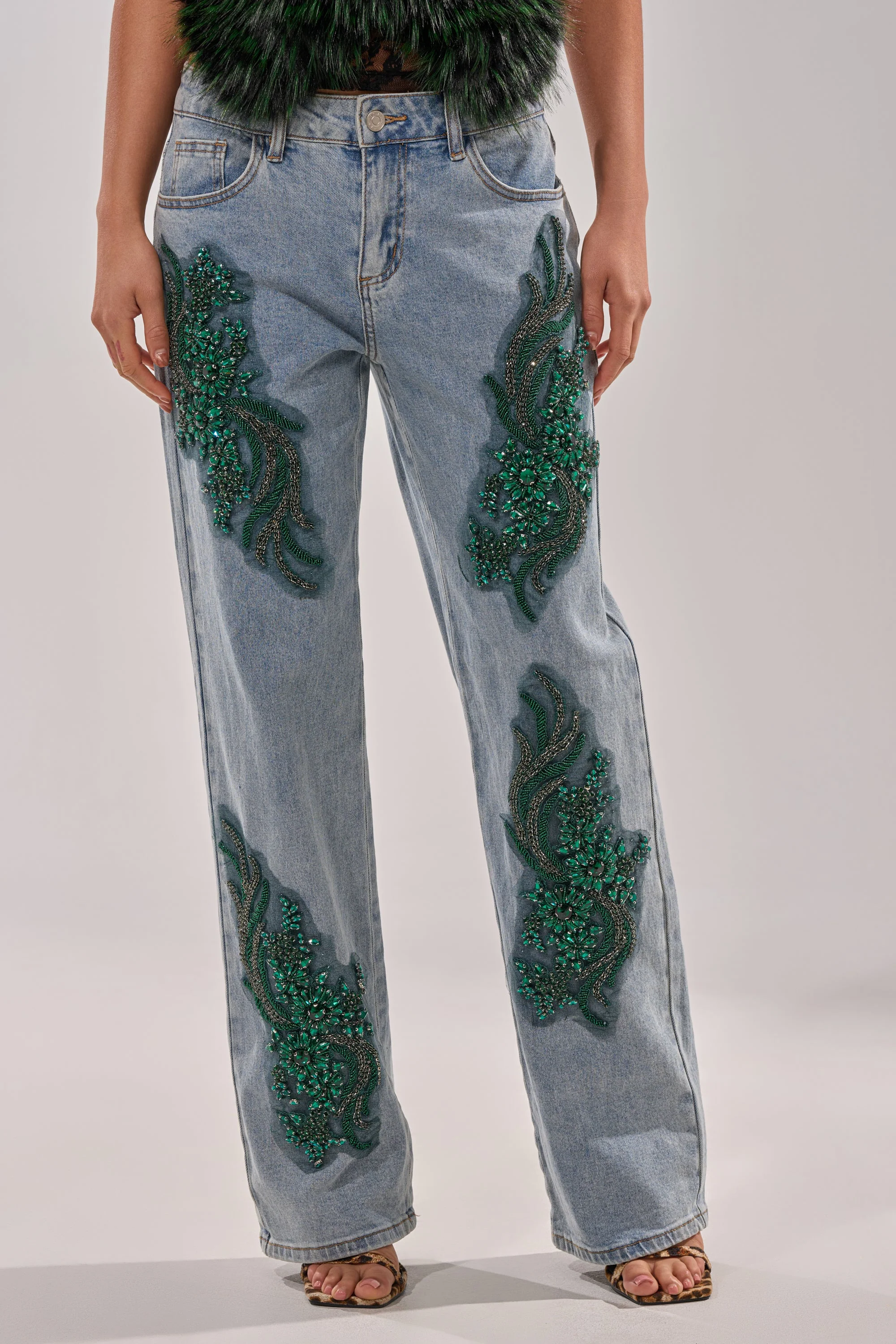 BILLIONAIRE BELLE RHINESTONE JEANS - Image 3