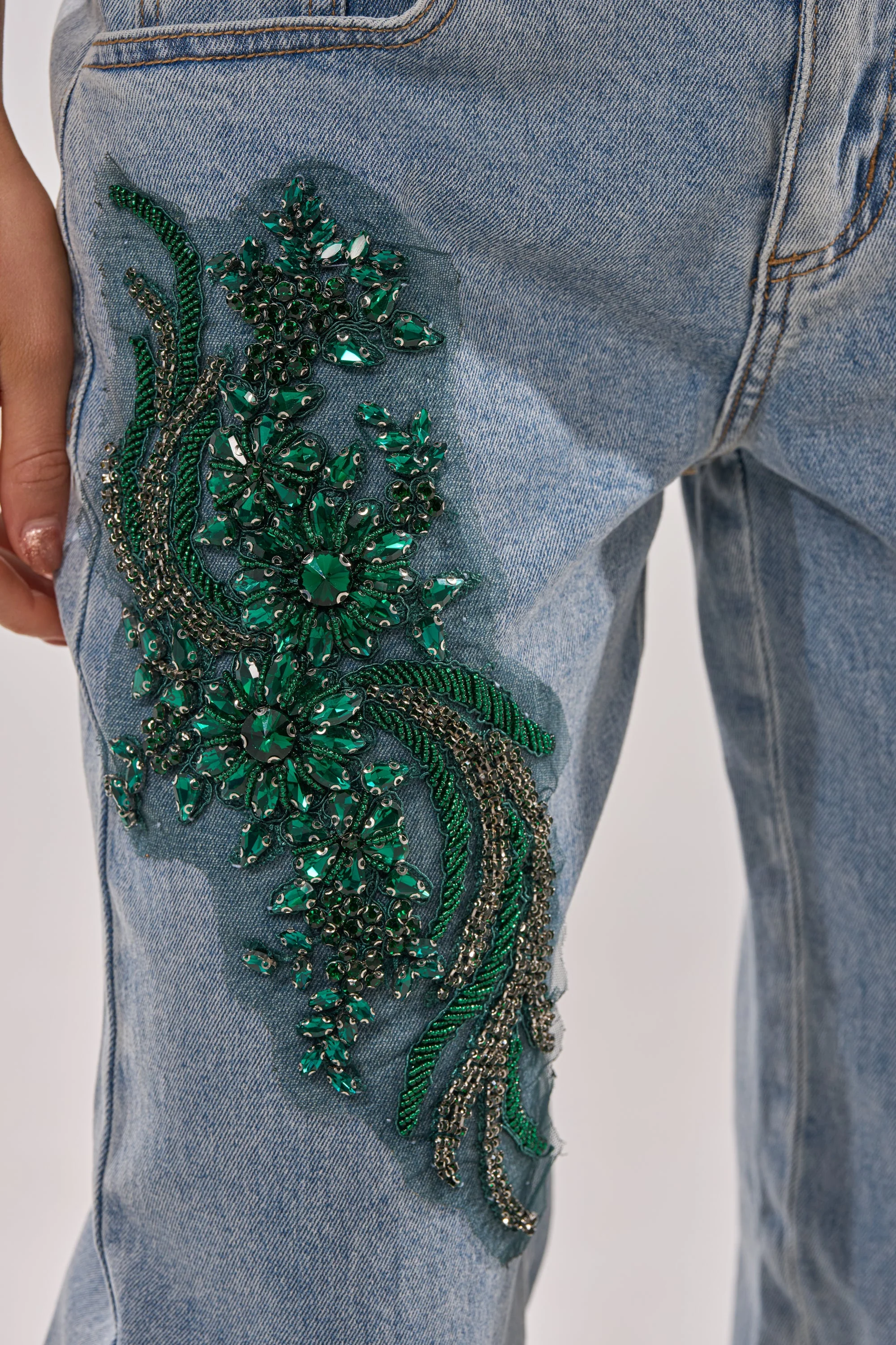 BILLIONAIRE BELLE RHINESTONE JEANS - Image 7
