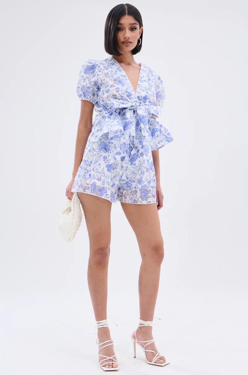 BINKEY FLORAL TIE FRONT BLOUSE - Image 6