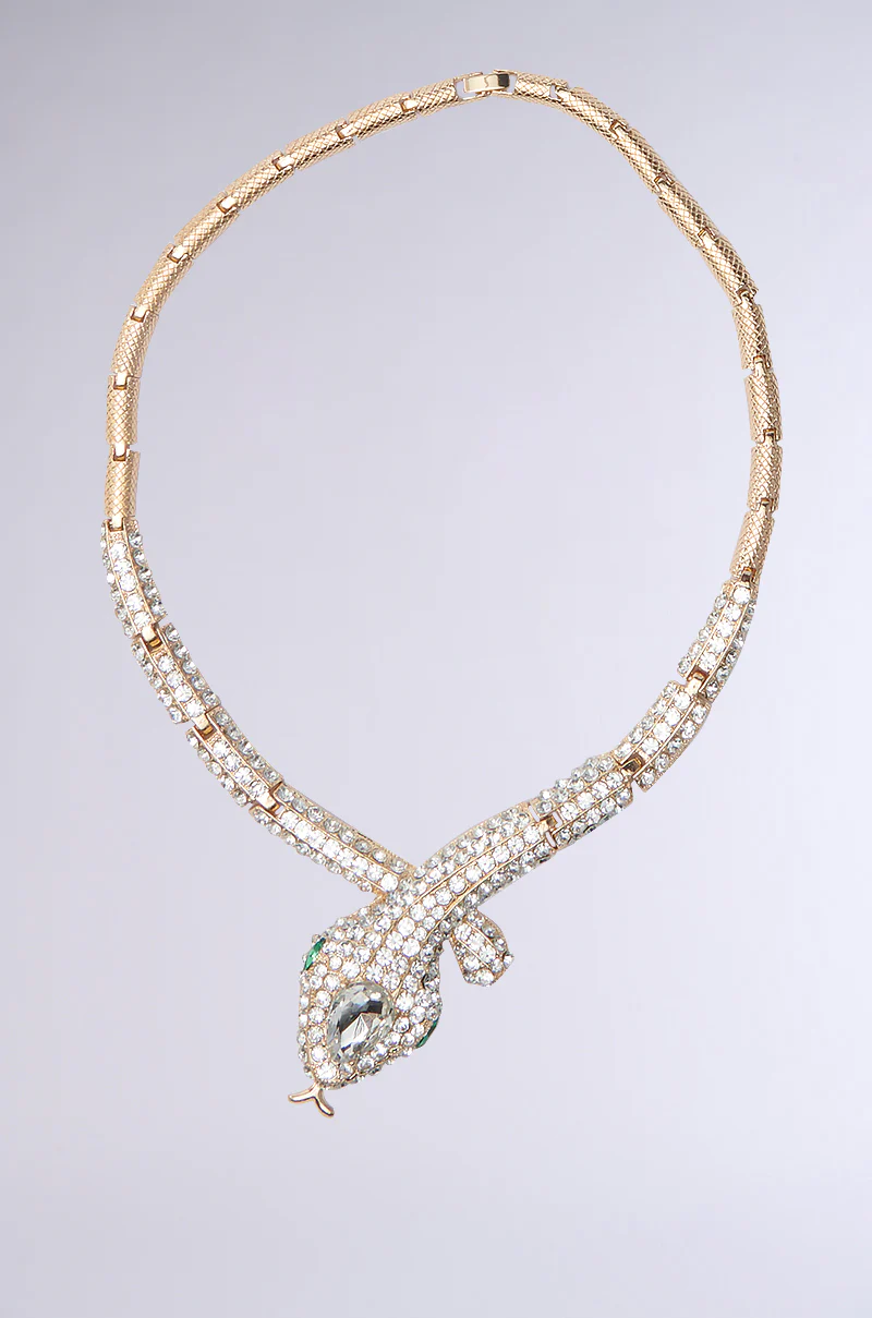 BITE ME LUXE SNAKE NECKLACE AND EARRINGS SET - Image 3
