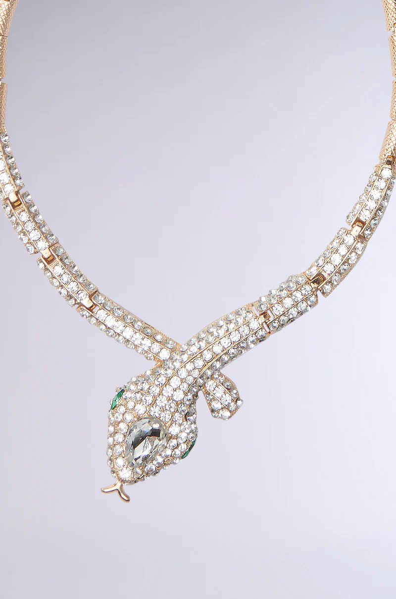 BITE ME LUXE SNAKE NECKLACE AND EARRINGS SET - Image 6
