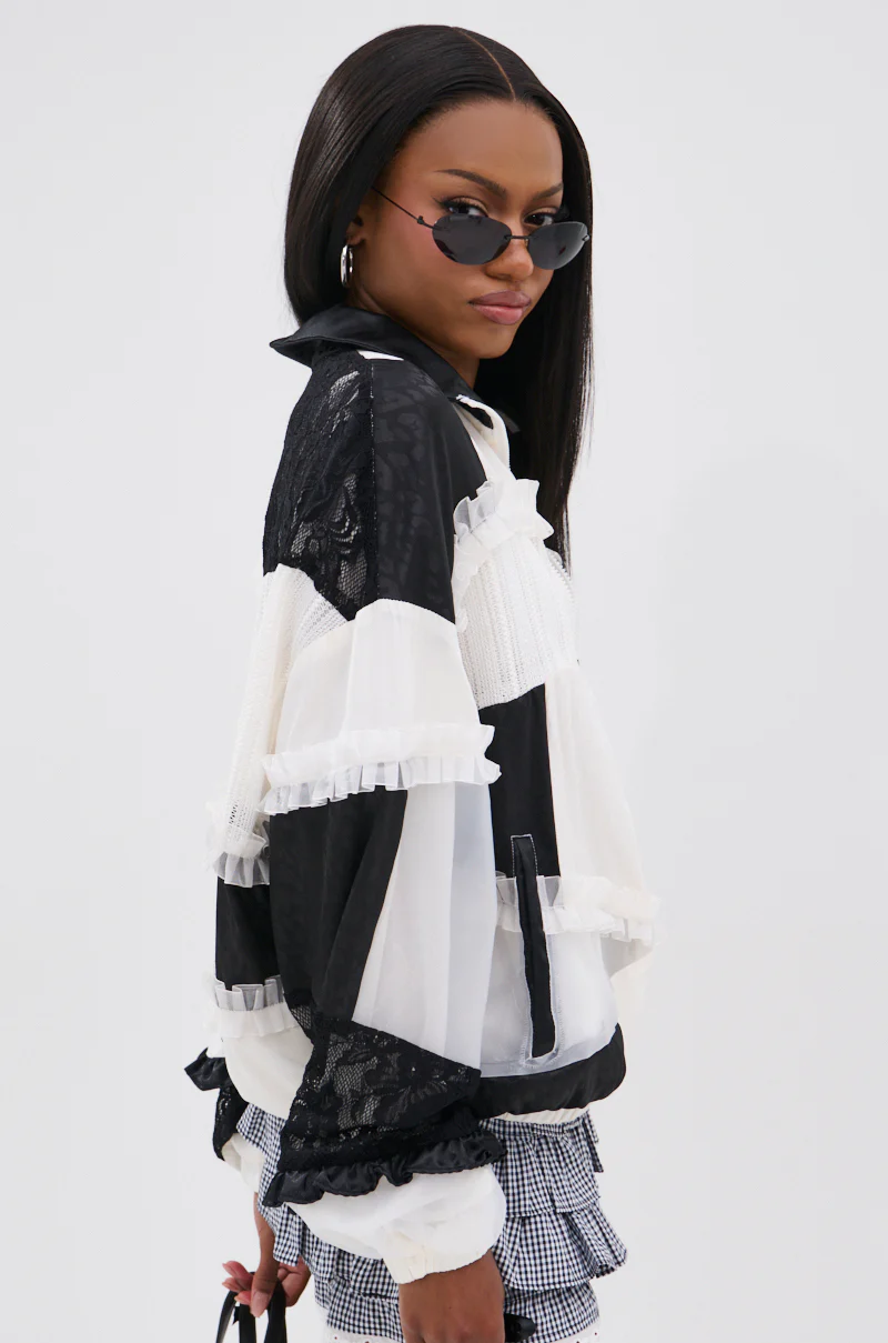 BLACK DAHLIA PATCHWORK BOMBER - Image 7
