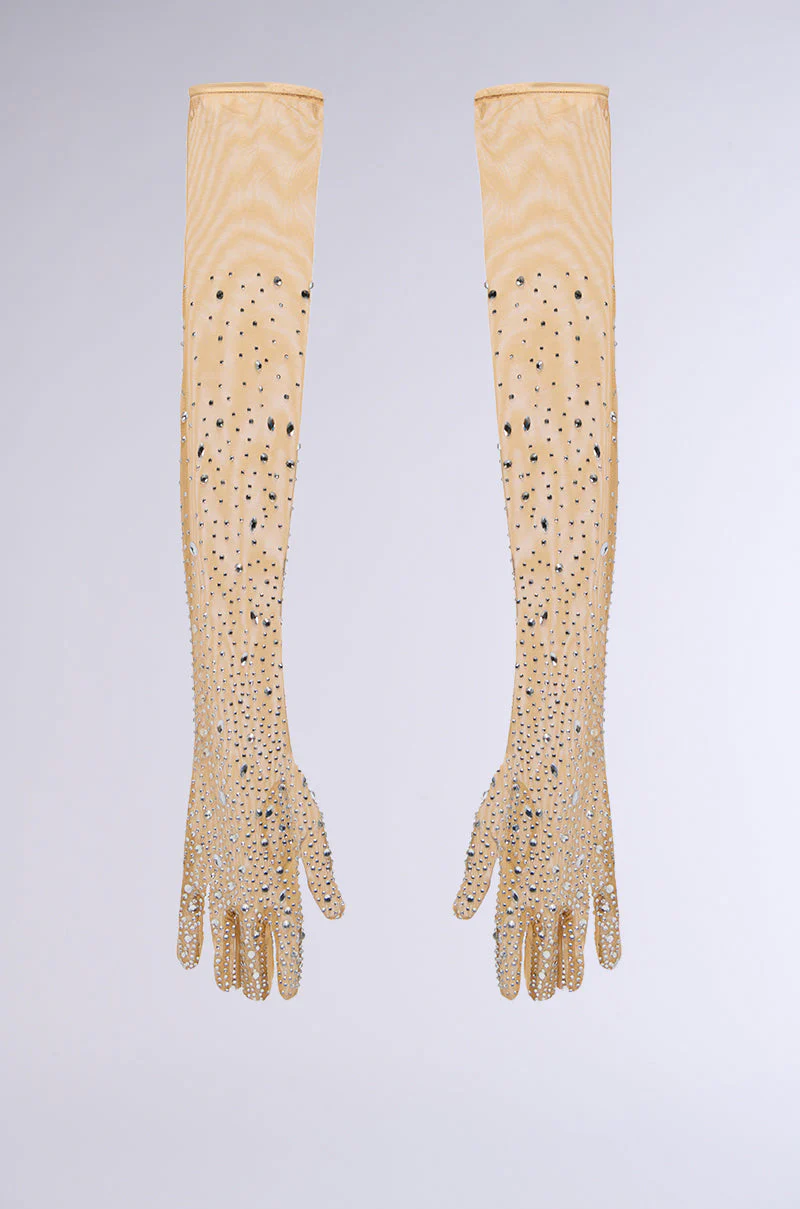 BLING BABE RHINESTONE GLOVES