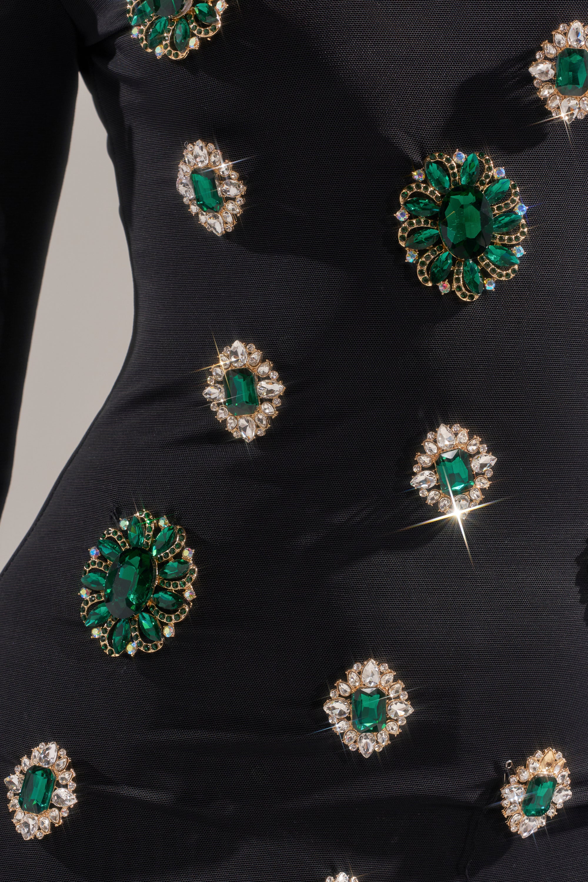 BLING BLING MESH MINI DRESS WITH RHINESTONE EMBELLISHMENTS - Image 11