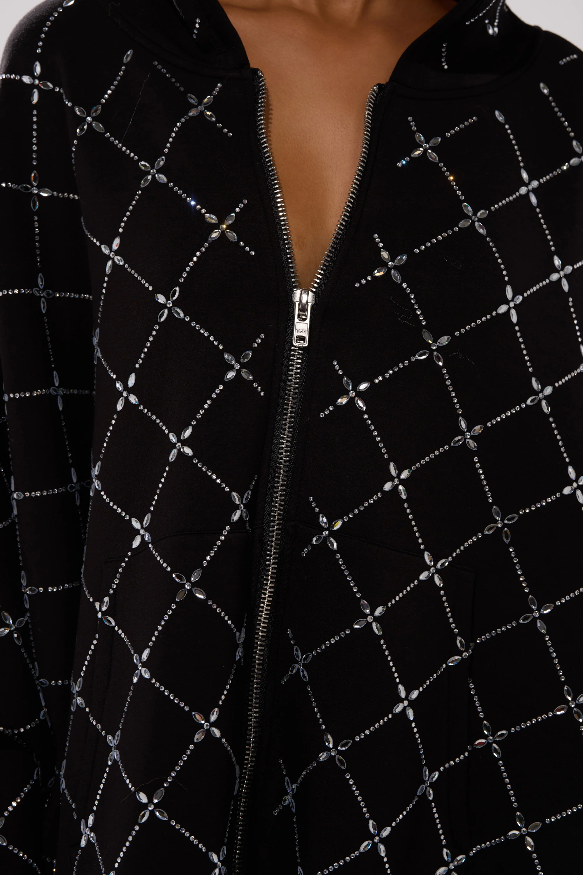 BLING BLING OVERSIZED ZIP UP SWEATSHIRT - Image 9
