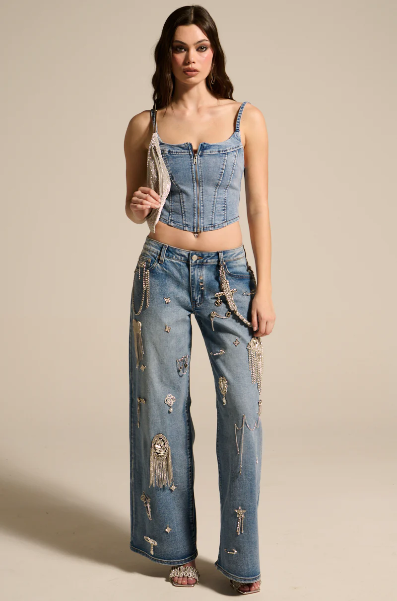 THE BEST ONE YET RELAXED FIT BLING DENIM JEANS - Image 5