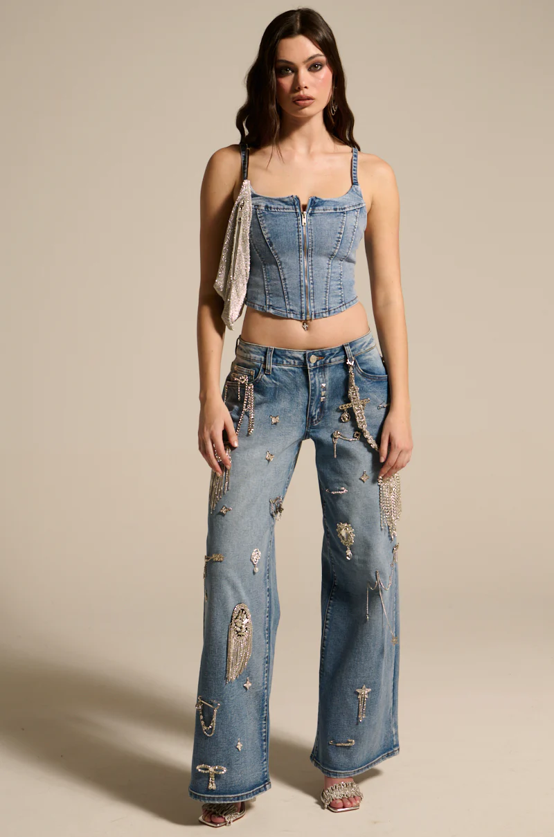 THE BEST ONE YET RELAXED FIT BLING DENIM JEANS - Image 9