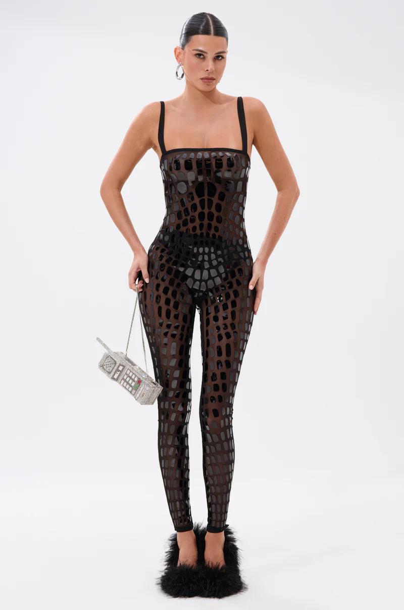 BLING BLOW MESH JUMPSUIT - Image 2