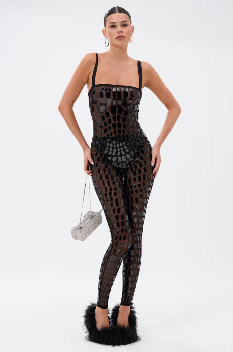 BLING BLOW MESH JUMPSUIT - Image 4